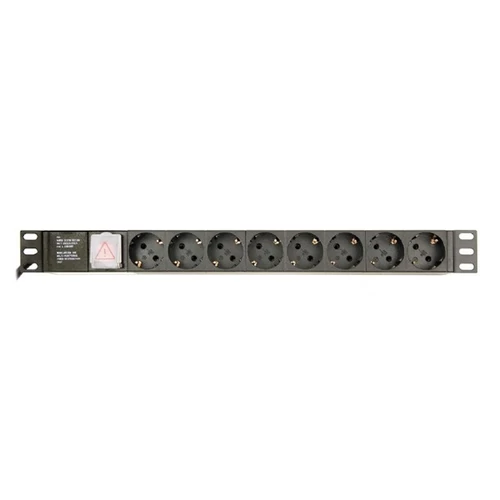 Gembird EG-PDU-014-C14 8 aljzat 3m 1U C14 csatlakozó fekete elosztó