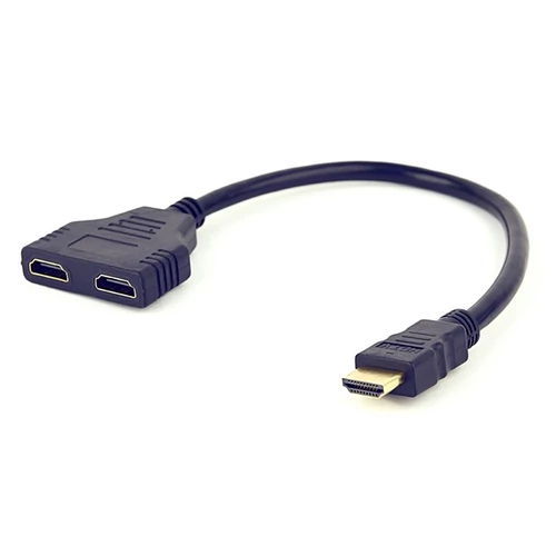Gembird HDMI Dual port Passive Cable adapter Black