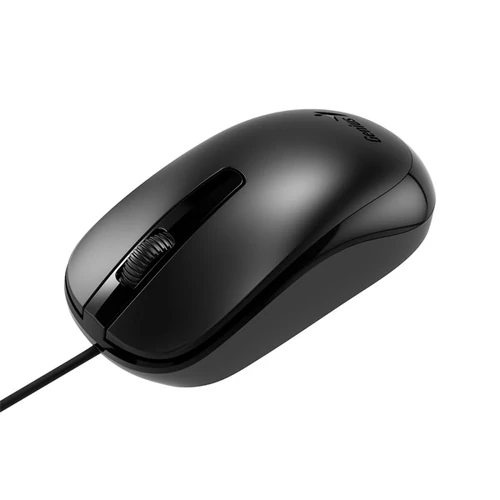 Egér, vezetékes, optikai, normál méret, USB, GENIUS "DX-120", fekete