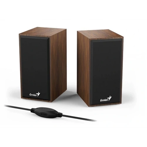 Hangszóró, 2.0, 6W, USB táp, fa burkolat, GENIUS 