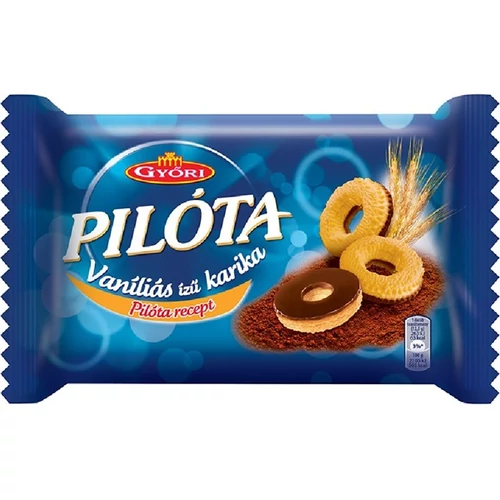 Vaníliás karika, 150 g, GYŐRI " Pilóta", étcsokoládés