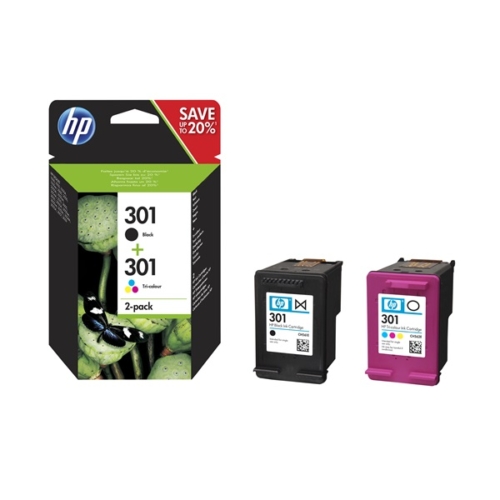HP N9J72AE No.301 CH561EE+CH562EE fekete+színes tintapatron (eredeti)