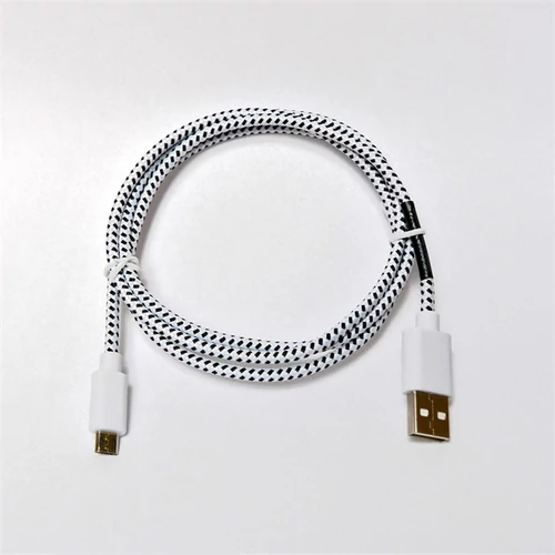 Hama micro USB - USB A 1m fehér szövet adatkábel