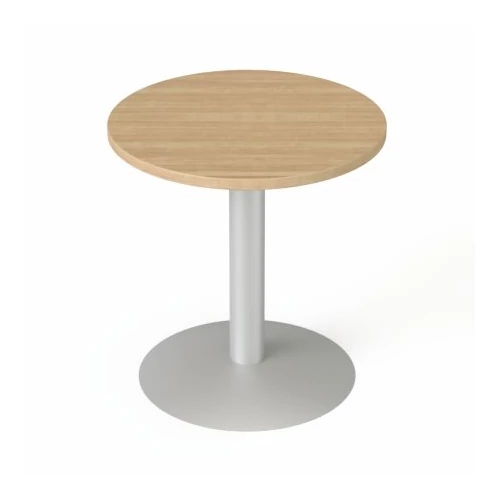 Tárgyalóasztal, kör, szürke fémlábbal, O 60 cm, MAYAH 