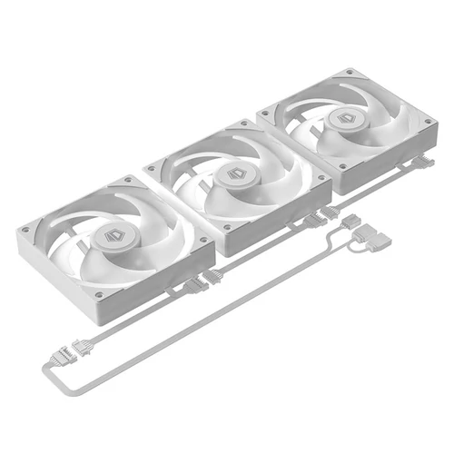 ID-Cooling CPU Water Cooler - FX360 LCD WHITE (27.2dB; max.98,54 m3/h; 3x12cm, A-RGB, fehér)