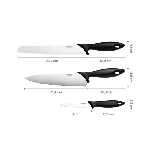 Késkészlet, kezdő, 3 darabos, FISKARS 