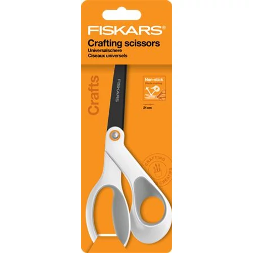Olló, általános, tapadásmentes, 21 cm, FISKARS 