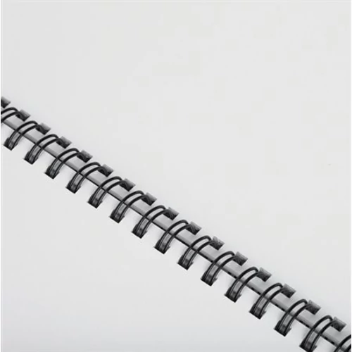 Spirál, fém, 3:1, 6mm, 21-35lap, FELLOWES, fekete, 100db/doboz