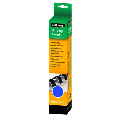 Spirál, műanyag, 6 mm, 10-20 lap, FELLOWES, 25 db, kék
