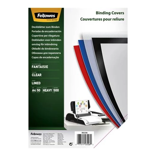 Hátlap, A4, 500mikron, FELLOWES 