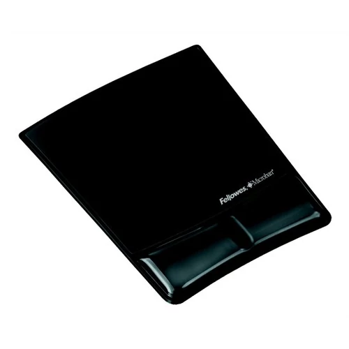 Egérpad csuklótámasszal, Fellowes® Health-V Crystal, fekete