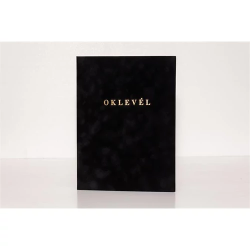 Oklevéltartó, A4, exkluzív, aranyozva, fekete