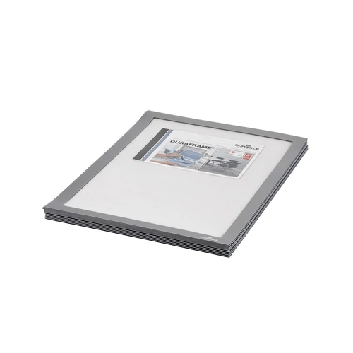 Mágneses tasak, A4, öntapadó háttal, DURABLE "DURAFRAME®", ezüst, 10db/cs