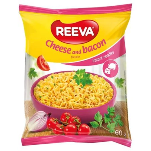 Instant tésztaleves, 60 g, REEVA, sajtos-baconos íz