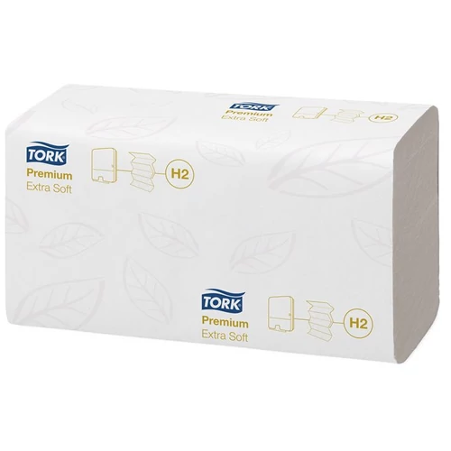 Kéztörlő, Interfold hajtás, H2 rendszer, 21csom/krt, 2rétegű, 100lap, Premium, TORK 