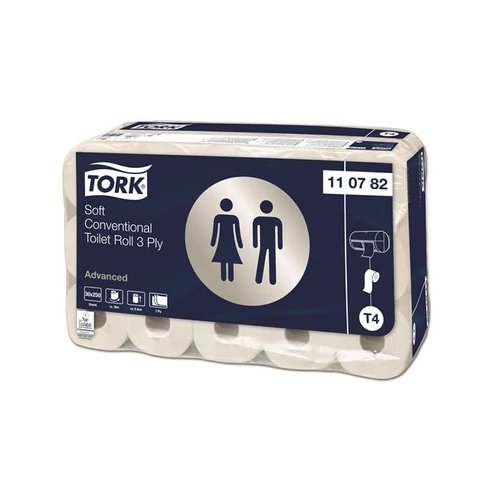 Toalettpapír, T4 rendszer, 30tek/cs, 3rétegű, 12,5cm átmérő, Advanced, TORK, fehér