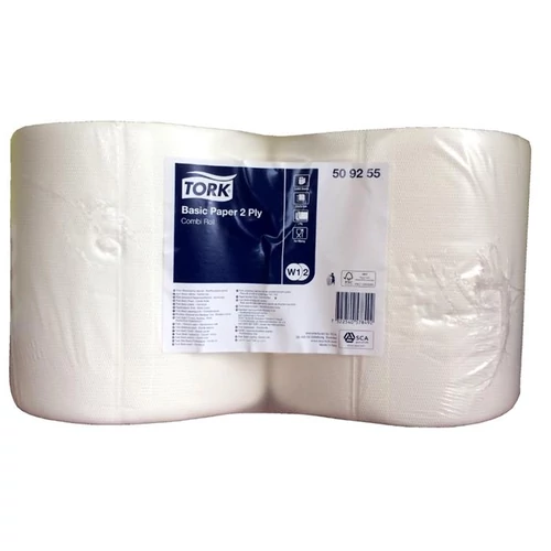 Törlőpapír, 2tek/krt, 25cm átmérő, 2rétegű, W2 rendszer, TORK 