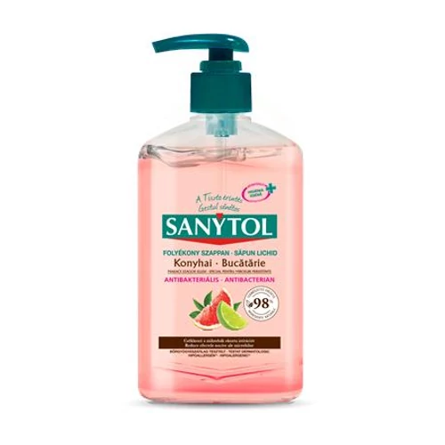 Antibakteriális folyékony szappan, 250 ml, SANYTOL 
