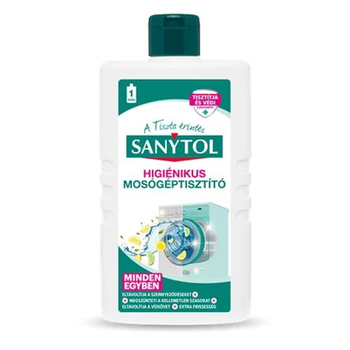 Fertőtlenítő mosógép tisztítószer, 250 ml, SANYTOL 
