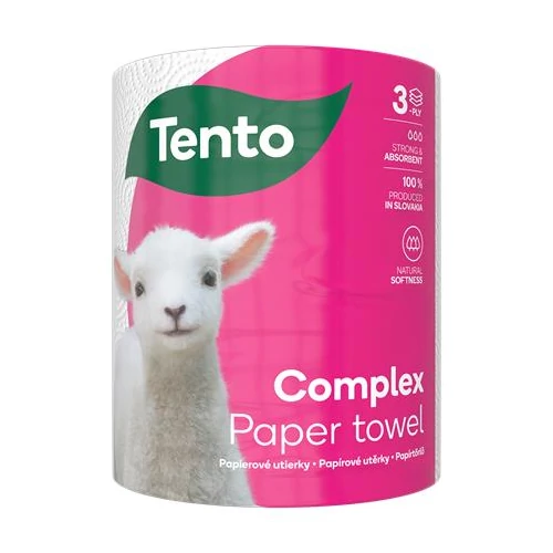 Háztartási papírtörlő, tekercses, 3 rétegű, 220 lap, TENTO 