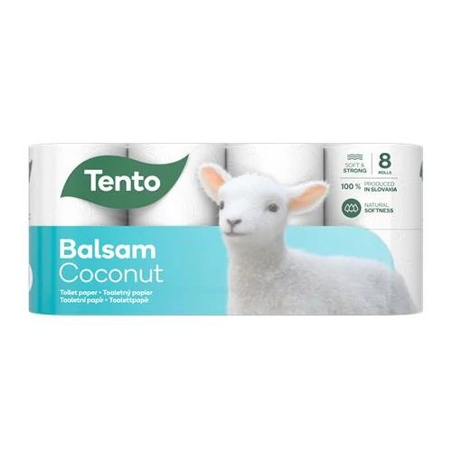 Toalettpapír, 3 rétegű, 8 tekercses, TENTO 