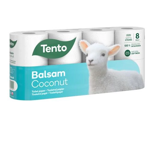 Toalettpapír, 3 rétegű, 8 tekercses, TENTO 