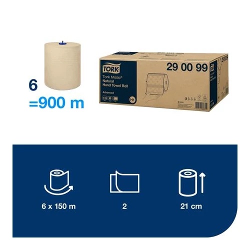 Kéztörlő, tekercses, 2 rétegű, H1 rendszer, Advanced, TORK 