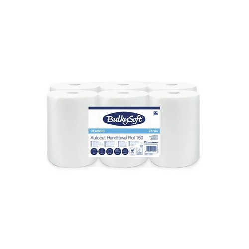 Kéztörlő, tekercses, 15,5 cm átmérő, 2 rétegű, BULKYSOFT 