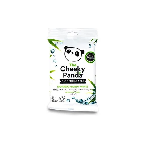 Kéztörlő kendő, bambusz, nedves, 12 lap, CHEEKY PANDA, illatmentes