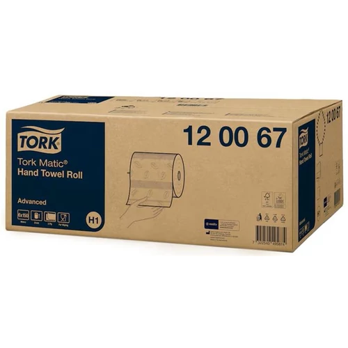 Kéztörlő, tekercses, 2 rétegű, H1 rendszer, Advanced, TORK 