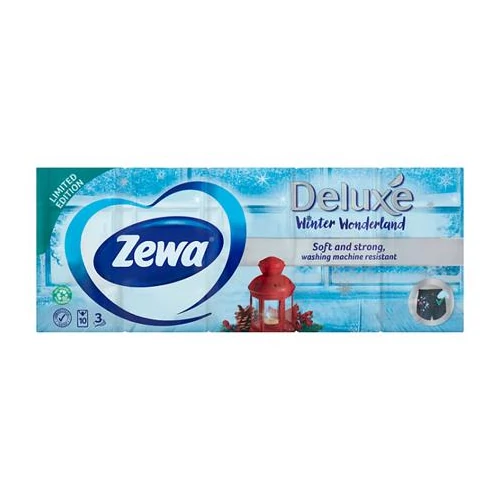 Papír zsebkendő, 3 rétegű, 10x10db, ZEWA 