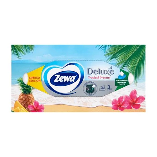 Kozmetikai kendő, 3 rétegű, 90 db, ZEWA 