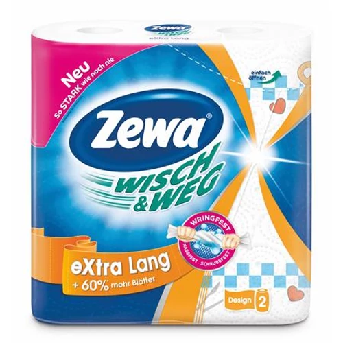 Háztartási papírtörlő, 2 rétegű, 2 tekercses, ZEWA 
