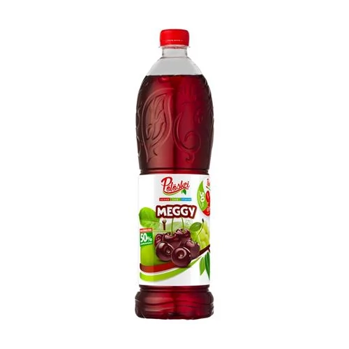 Szörp, 50% gyümölcstartalom, 1 l, PÖLÖSKEI, meggy