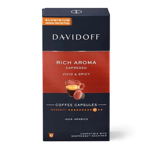 Kávékapszula, Nespresso® kompatibilis, 10 db, DAVIDOFF 