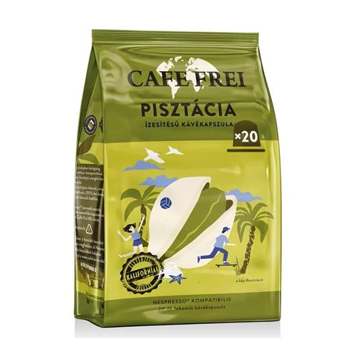 Kávékapszula, Nespresso® kompatibilis, 20 db, CAFE FREI, pisztácia