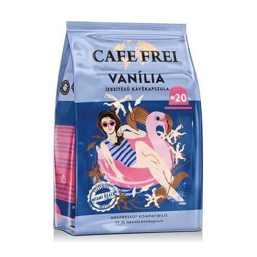 Kávékapszula, Nespresso® kompatibilis, 20 db, CAFE FREI, vanília