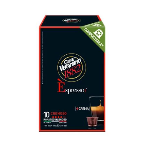 Kávékapszula, Nespresso® kompatibilis, 10 db, CAFFÉ VERGNANO 