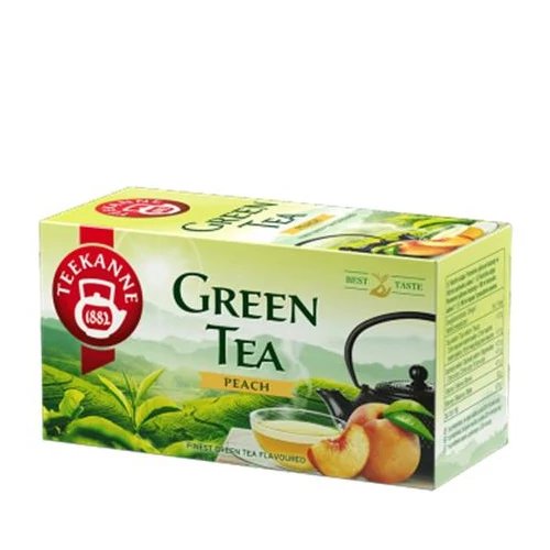Zöld tea, 20x1,75 g, TEEKANNE, barack