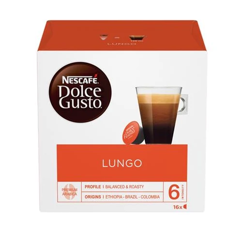 Kávékapszula, 16 db, NESCAFÉ "Dolce Gusto Caffé Lungo"