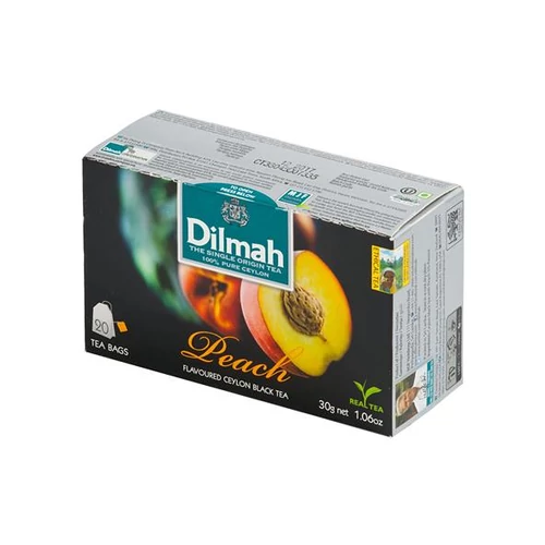 Fekete tea, 20x1,5g, DILMAH, barack