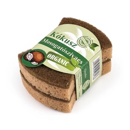 Mosogatószivacs, 2 db, BIO NATURAL, kókusz
