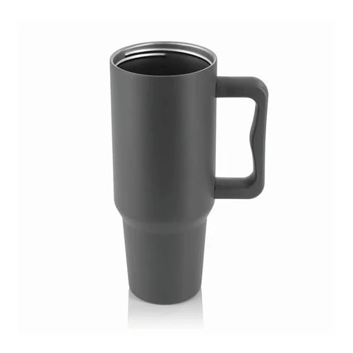 Termoszbögre, 1,2 l,  szívószállal, füllel, szürke