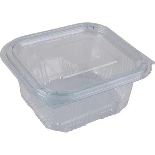 Ételtároló doboz, egybefedeles, műanyag, szögletes, 250 ml, 100 db, 