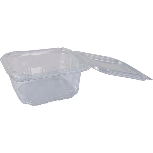 Ételtároló doboz, egybefedeles, műanyag, szögletes, 500 ml, 100 db, 