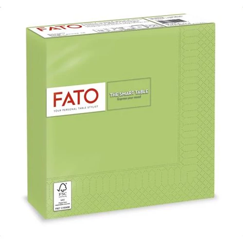 Szalvéta 2 rétegű 33x33 cm 50 lap/cs Fato Smart Table zöldalma
