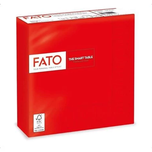 Szalvéta 2 rétegű 33x33 cm 50 lap/cs Fato Smart Table piros