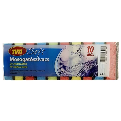 Mosogatószivacs, 10 db, TUTI 