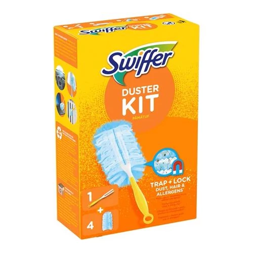 Portörlő készlet, 1 nyél + 4 db utántöltő fej, SWIFFER 