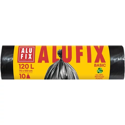 Szemeteszsák, 120 l, 10 db, 70x100 cm, 17 µ, ALUFIX 